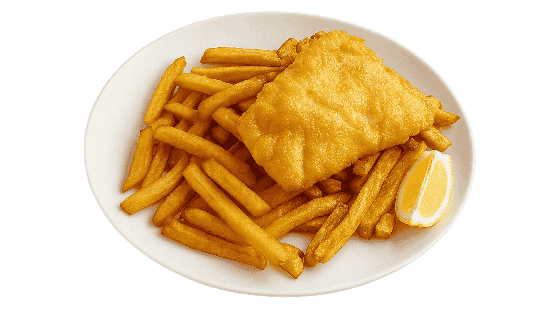 1Pc Halibut and Chips