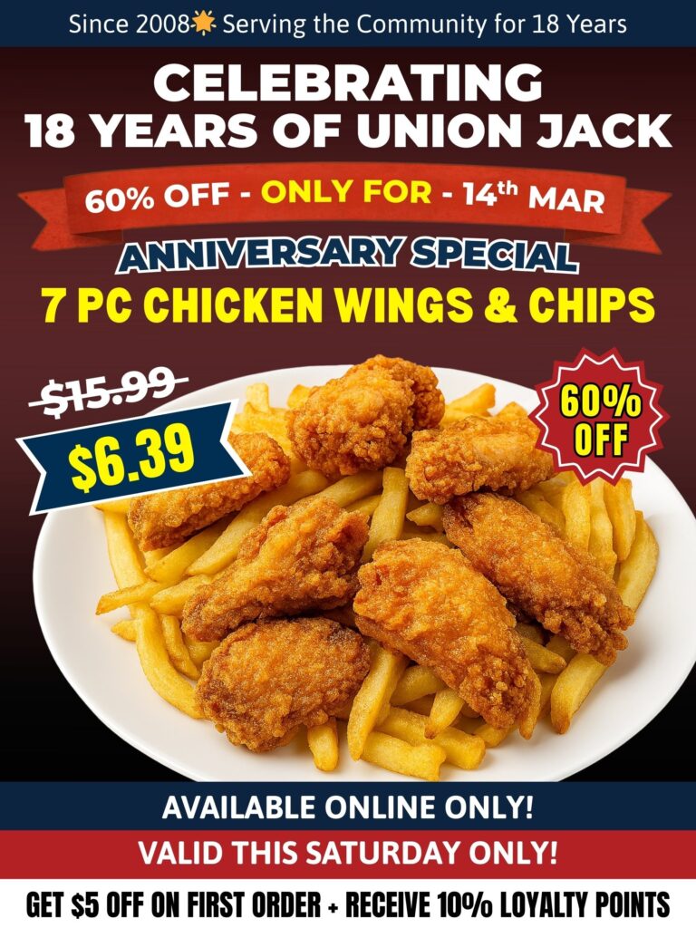 Union Jack - POSTER - PROMOS - BOGO, Order Ahead and Save! (2) 1