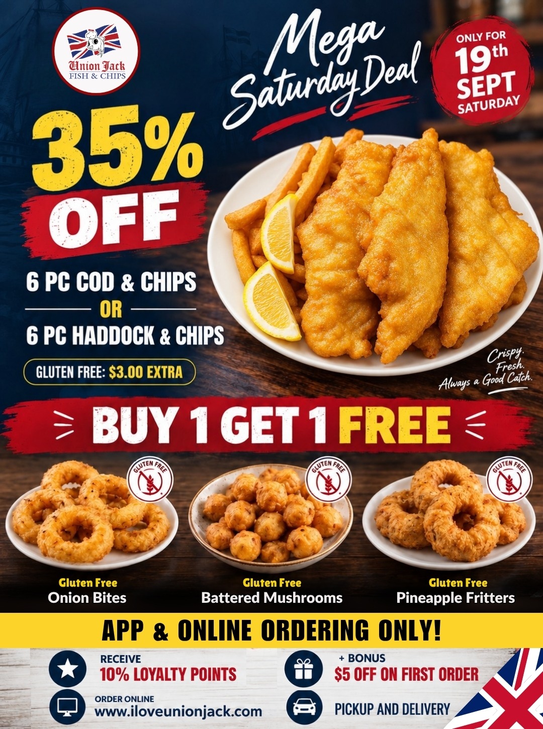 Mega Saturday Deal – 35% Off & BOGO – Union Jack