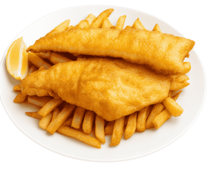 2pc Haddock and chips (15% off special offer) - TUES AND WEDNESDAY (ONLINE ORDERS ONLY)
